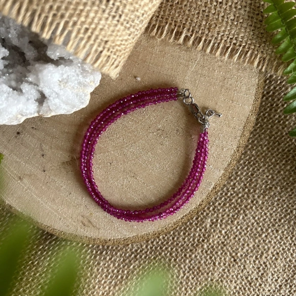 bracciale Rubellite tre fili